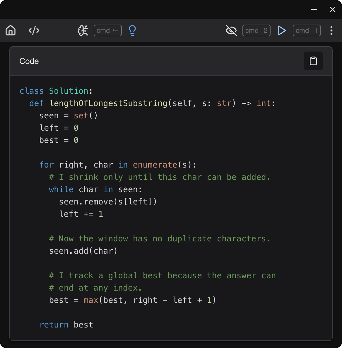 Code generated by CodingInterviewAI